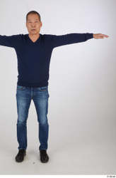 Whole Body Man T poses Asian Casual Slim Standing Street photo references